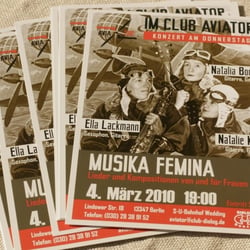 Flyers für Konzert von Frauenband „Musika femina“