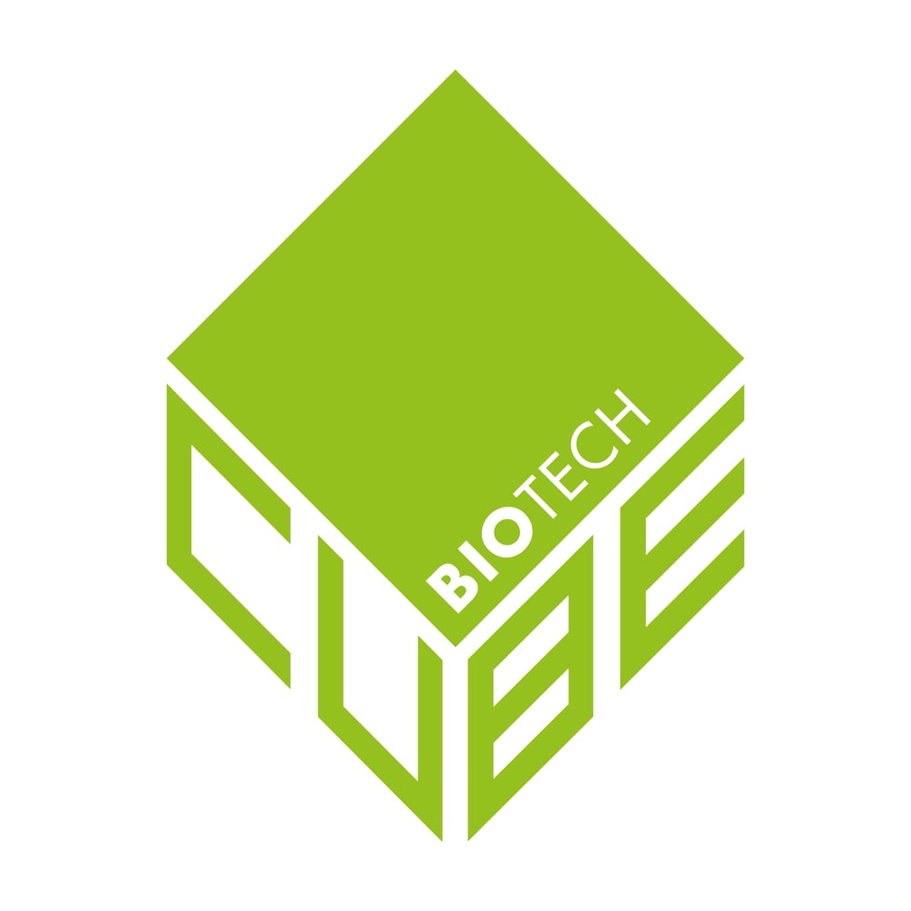 Cube Biotech. Idee & Logoentwurf für eine Firma mit dem Schwerpunkt Biotechnologie.