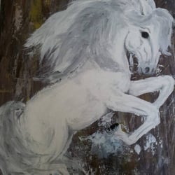 Wild und frei, Freie Arbeit, Material: Acryl
