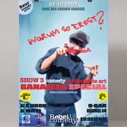 Warum so ernst RebellComedy Poster