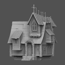 Stylized House Zbrush2