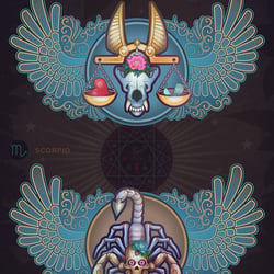 Libra und Scorpio