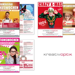 Flyergestaltung für Firma Kreativoptik