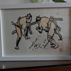 Sumo – Ringer 2013 Holzschnitt