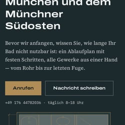 Sanitärbetrieb Ottobrunn – mobile Ansicht