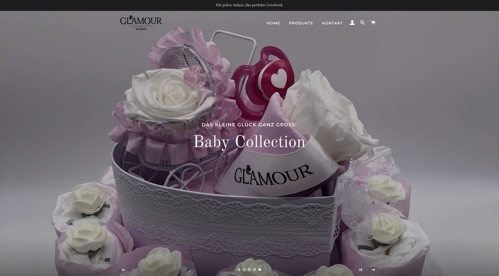 Glamour Rosebox Frontpage
