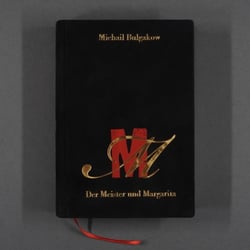 Cover des Buches in Wildleder mit Prägungen