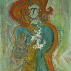 rotkäppchen trocken : acrylmalerei