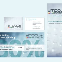 siTools biotech gmbh Visitenkarten, Roll-up, Gutschein