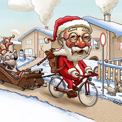 Weihnachtskarte für «Pro Velo»