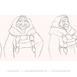 Character-Turnaround „Hölzerne Großmutter“