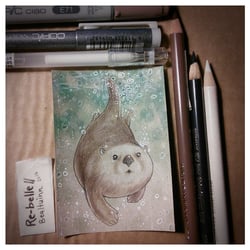 365daysofart Challenge, Künstlerkarte 2×3zoll