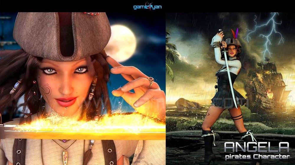 Frauen Pirates Character Rigging