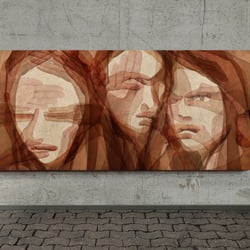 Menschenhand:drei Frauen