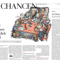 Illustration für die „Chancen für die Wochenzeitung „Die Zeit von Niels Schröder.