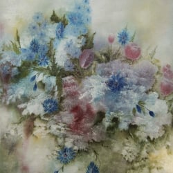 Streublumen, Öl auf Leinwand
