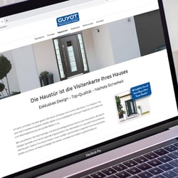 Webseite für Firma Guyot – Fenster, Türen, Rollläden