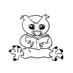 Illustration eines Klassenmaskottchens Eule