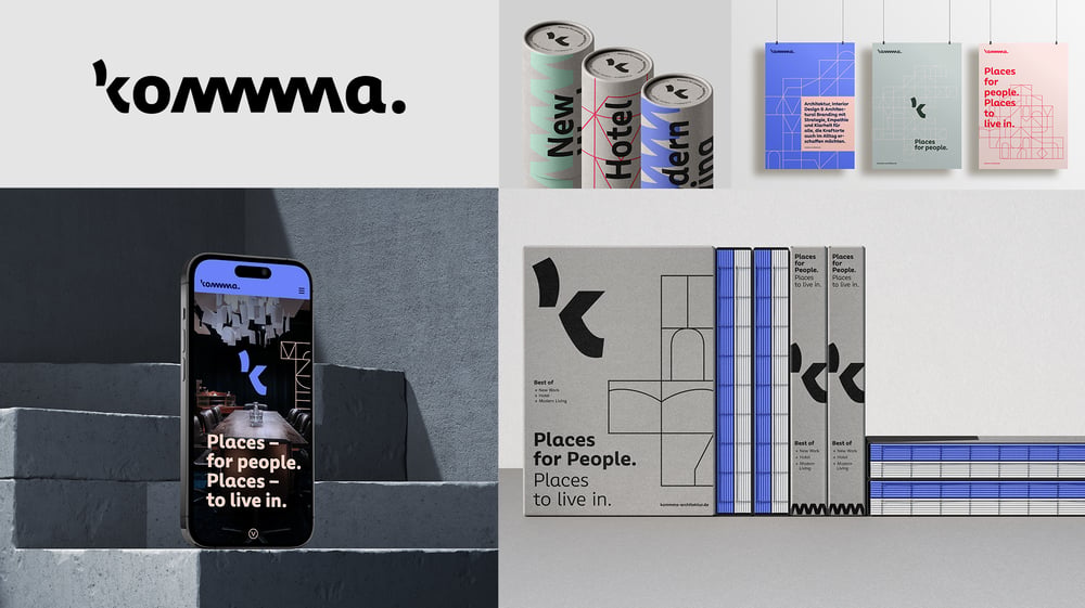 kommma Architektur – Brand Strategy, Naming, Branding