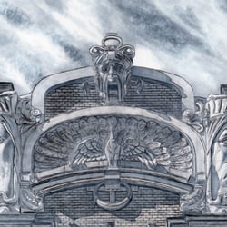 Jugendstilfassade (Copicmarker)
