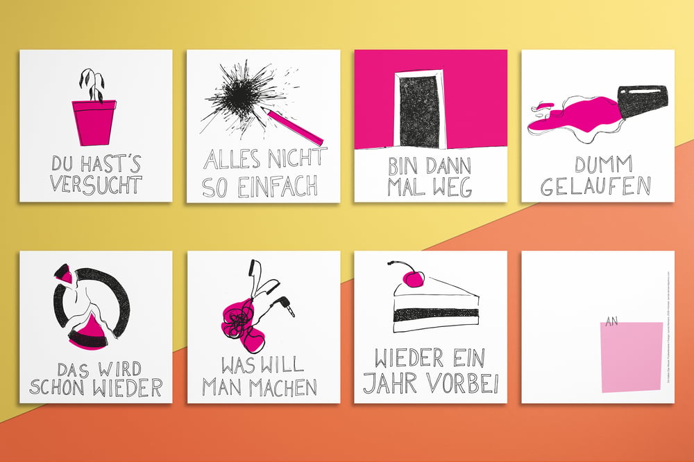 Ein halbes Glas Wasser – Postkartenserie