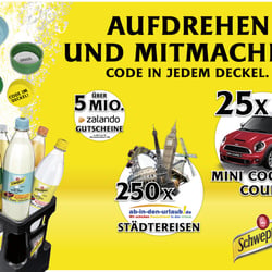 Schweepes Kronkorken Aktion  2012