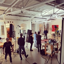 Dreharbeiten im Studio
