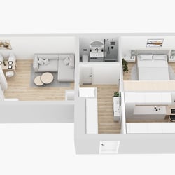 3D-Grundriss.