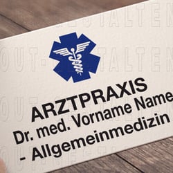Arzt Praxis Visitenkarten erstellen | Layout gestalten