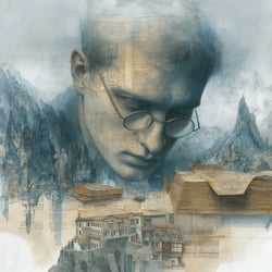 Portrait of Thought – AI Editorial Illustration