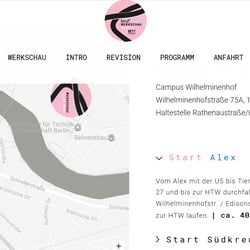 Mapping und Anfahrtmenü