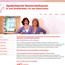 Webdesign Redaxo, nicht responsiv, Frauenärztinnen Hutter & Karhof