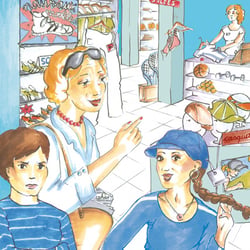 Illustrationen für das französische Schulbuch „Les jumeaux de Bois-Joly“