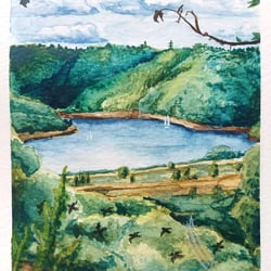 Sommerspaziergang (Aquarell)