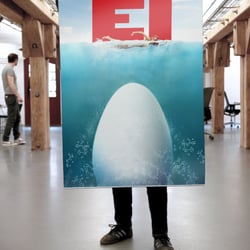 Das weiße Ei – Oster-Filmplakat