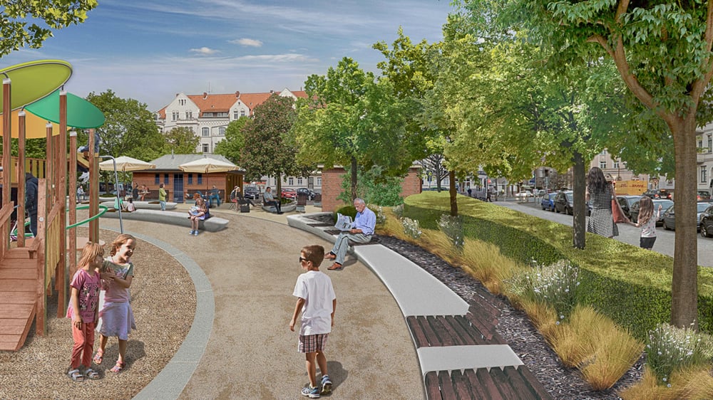 Visualisierung Landschaftsarchitektur Moltkeplatz