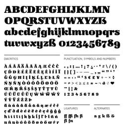 Font Anima Black • Glyphs