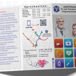 Arzt Praxis Flyer erstellen | Layout gestalten