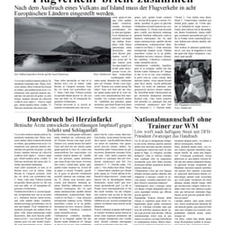 Fiktive Zeitungsgestaltung