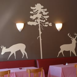 wandmalerei in restaurant