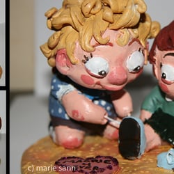 Modell mit Sculpy erstellt und Acryl bemalt