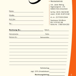 Ehrenrad | Corporate Design | Formular Rechnungsblock