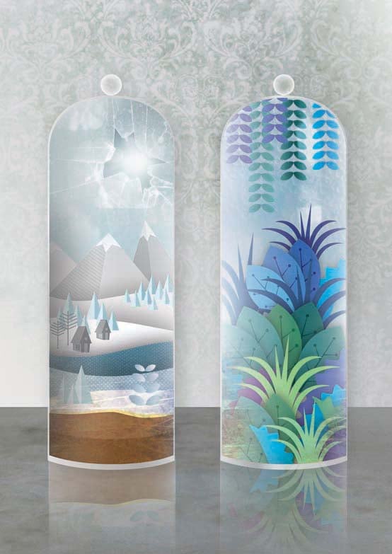world in glass