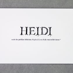 Postkarte Heidi