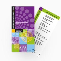 Einladungsflyer zu wechselnden Ausstellungen des Stadtarchiv und Museum Lahr