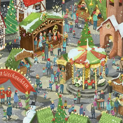 „Forscht mit“ Wimmelbild zur Weihnachtszeit 2021