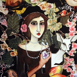 Collagen 50×70cm leinwand,Mischtechnik