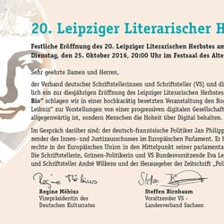 Einladungskarte | Eröffnungsveranstaltung 2016 | DINlang