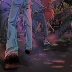 Partynight – Illustration für den Jugendroman „Tridiversum“