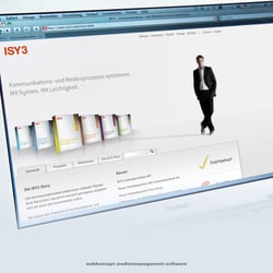 Webkonzept für eine Medienmanagement-Software mit Reitern